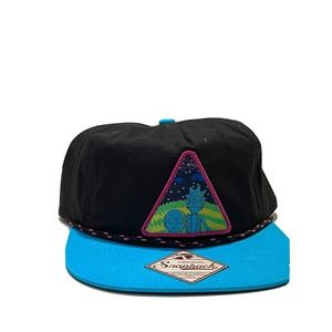 RICK & MORTY Bioworld Black Aqua SNAPBACK Baseball Flat Bill Hat Spencer's Patch